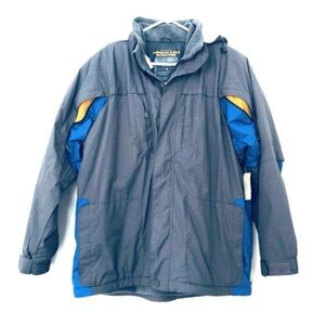 American Eagle Outfitters Charcoal and Royal Blue Performance Jacket